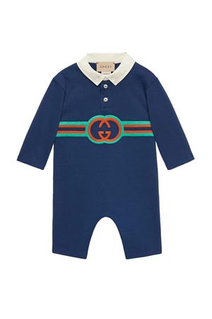 Baby Interlocking G Cotton One-Piece GUCCI KIDS | 660754XJFOW4696